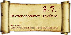 Hirschenhauser Terézia névjegykártya