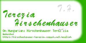 terezia hirschenhauser business card